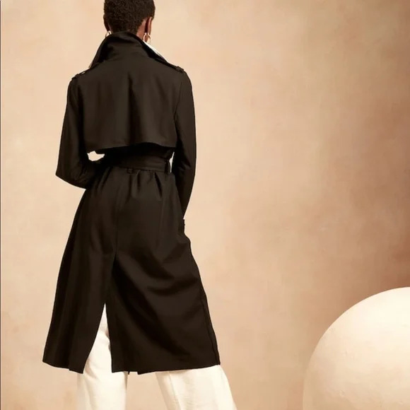 NWOT Banana Republic Soft Trench Coat - Picture 4 of 11